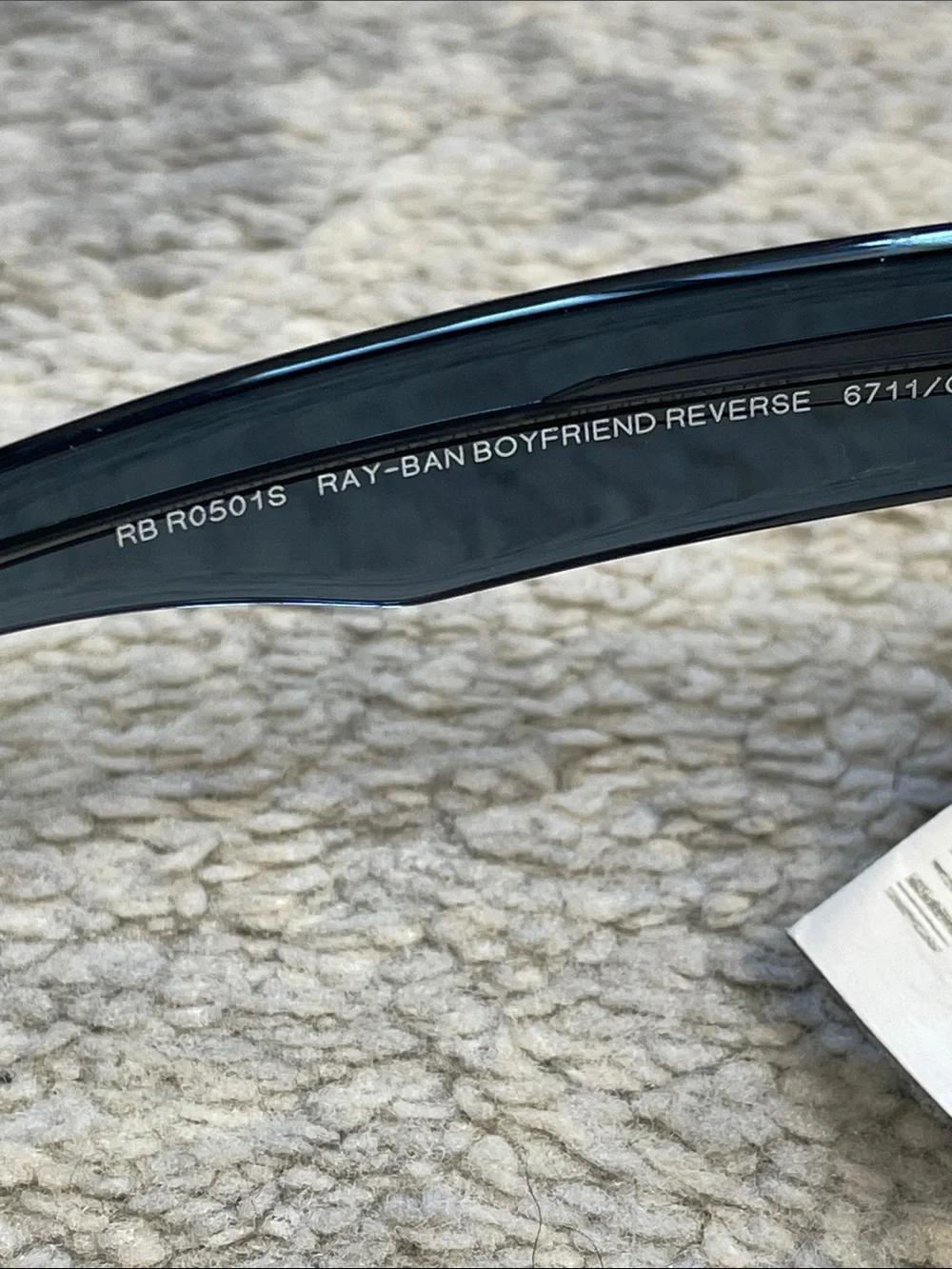 New Ray Ban Boyfriend Reverse Sunglasses Polished Transparent Camel Brown